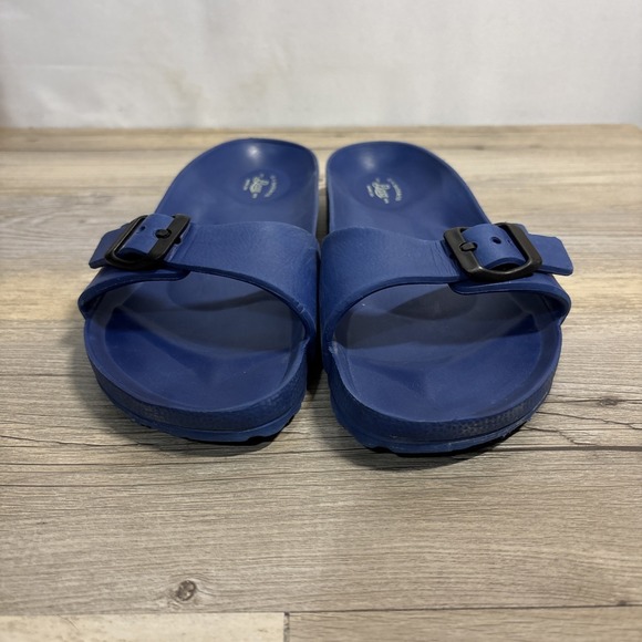 Women's 8 G. H. Bass Navy Blue Buckle EVA sandal - Picture 3 of 9